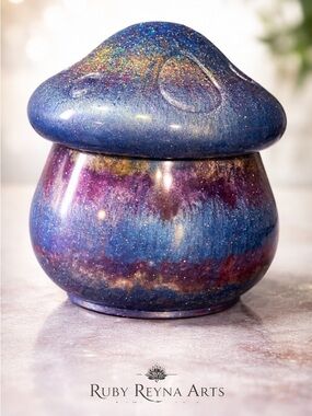 Mystic Moon Mushroom Trinket Jar